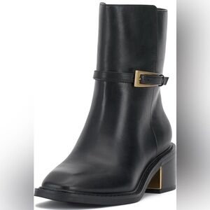 Vince Camuto Black Leather Heeled Boots